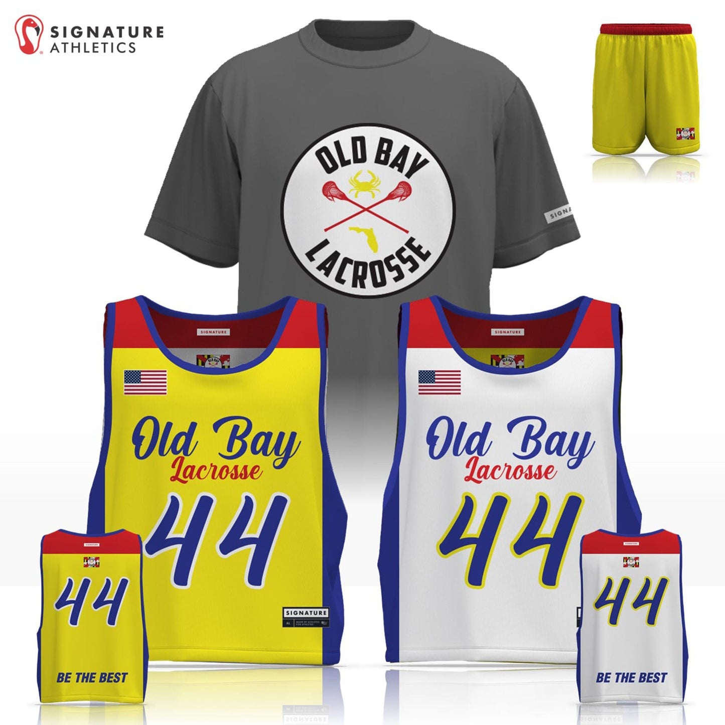 Old Bay Lacrosse Men's 3 Piece Player Game Package Signature Lacrosse