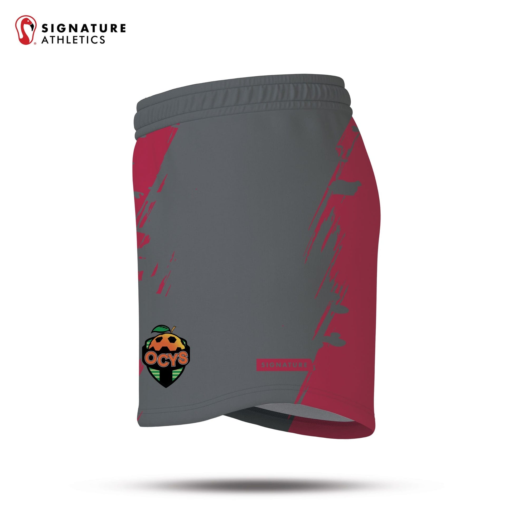 Orange County Youth Soccer Crimson/Anthracite Girl's Game Shorts Signature Lacrosse