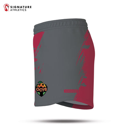 Orange County Youth Soccer Crimson/Anthracite Girl's Game Shorts Signature Lacrosse
