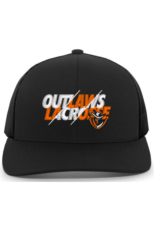 Outlaws Lacrosse Embroidered Trucker Hat Signature Lacrosse
