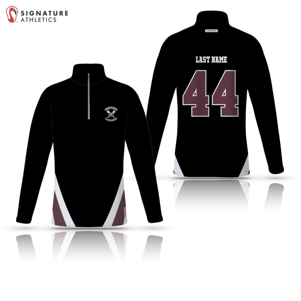 Oxford Lacrosse Men's Pro Dye Sub Scuba Hoodie Quarter Zip Signature Lacrosse