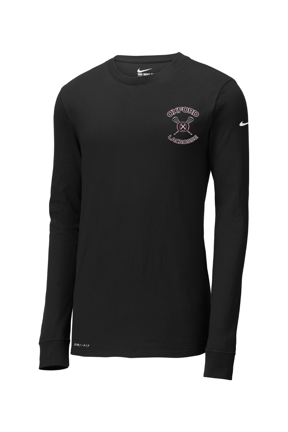 Oxford Lacrosse Nike Dri-FIT Cotton/Poly Long Sleeve Tee Signature Lacrosse