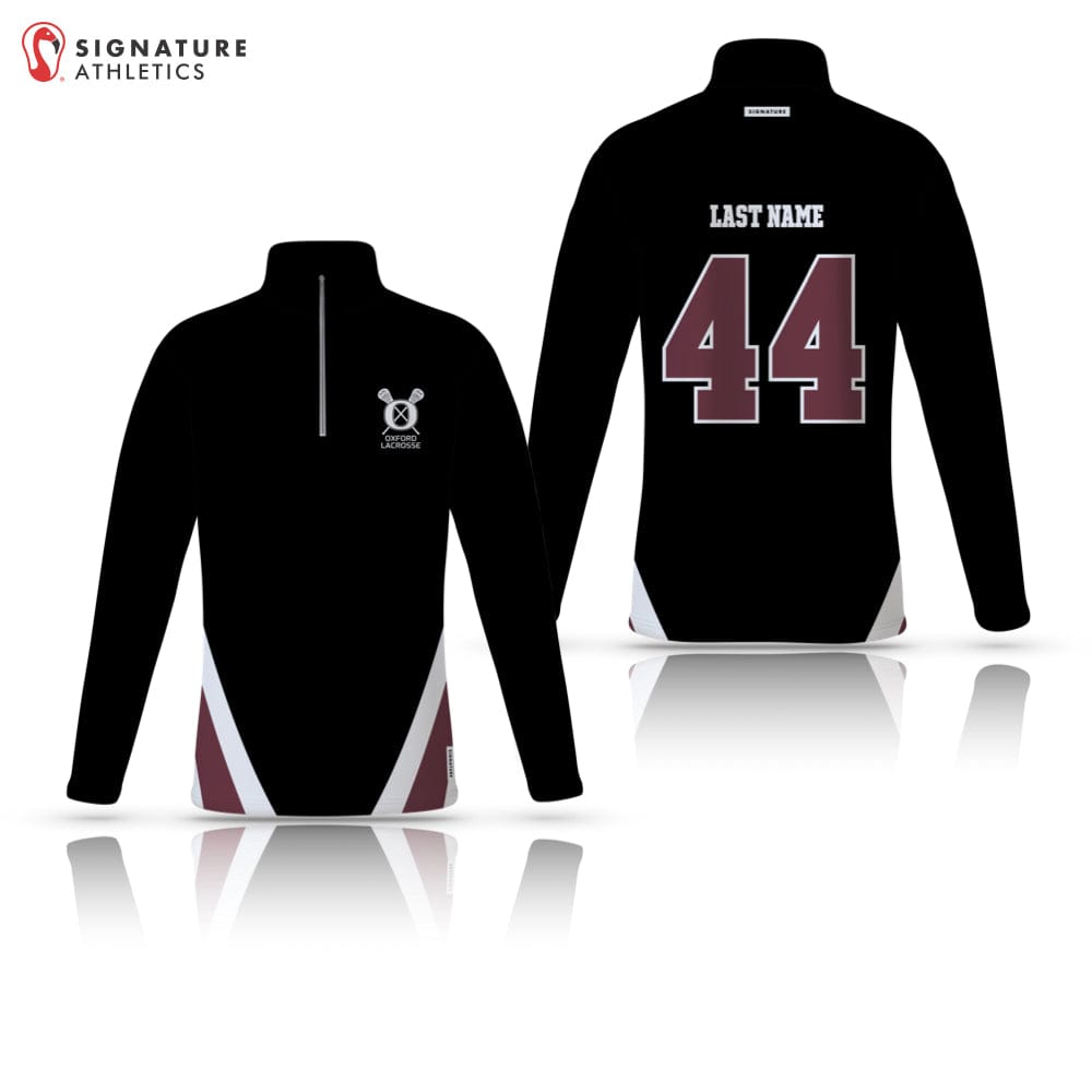 Oxford Youth Lacrosse Men's Pro Dye Sub Scuba Hoodie Quarter Zip Signature Lacrosse