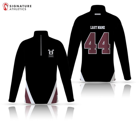Oxford Youth Lacrosse Men's Pro Dye Sub Scuba Hoodie Quarter Zip Signature Lacrosse