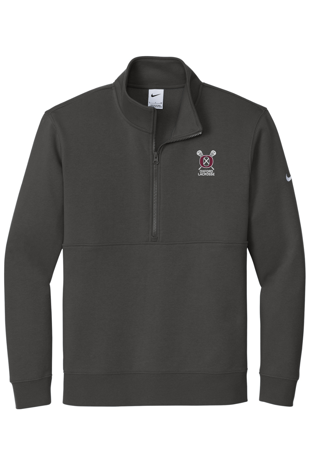 Oxford Youth Lacrosse Nike Club Fleece Sleeve Swoosh 1/2-Zip Signature Lacrosse