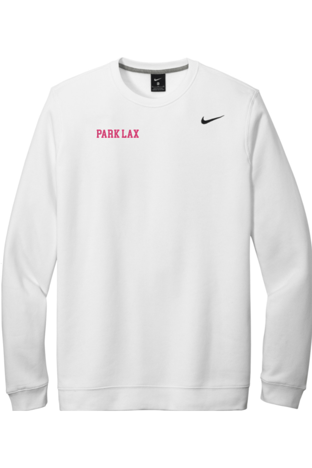 Park Lax Embroidered Nike Club Fleece Crew Signature Lacrosse