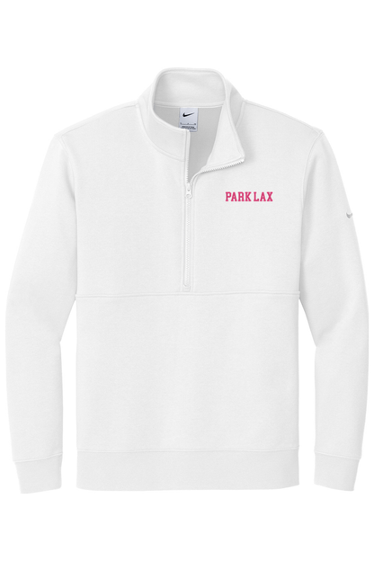 Park Lax Embroidered Nike Club Fleece Sleeve Swoosh 1/2-Zip Signature Lacrosse