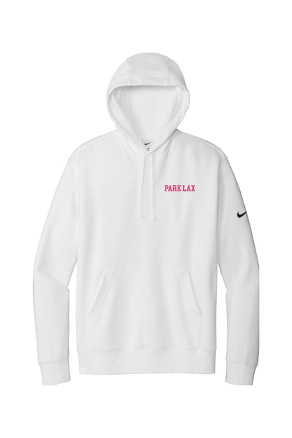 Park Lax Embroidered Nike Club Fleece Sleeve Swoosh Pullover Hoodie Signature Lacrosse