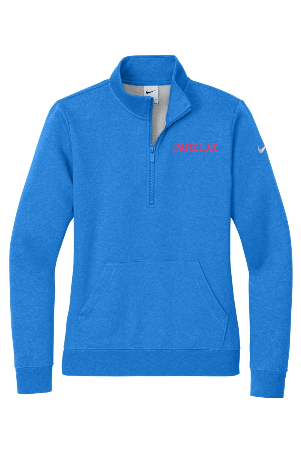 Park Lax Embroidered Nike Ladies Club Fleece Sleeve Swoosh 1/2-Zip Signature Lacrosse