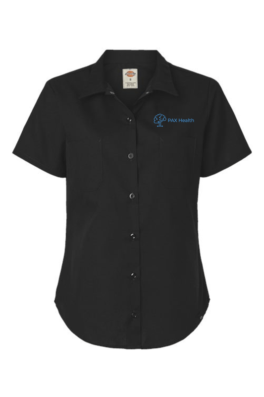 PAX Health Women's Dickies Women's Indurtrial Short Sleeve Work Shirt Signature Lacrosse