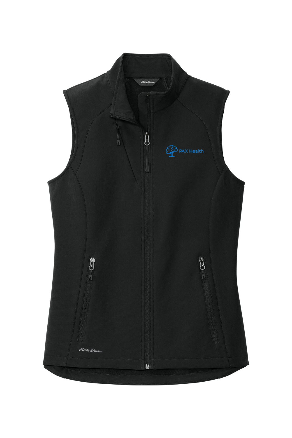 PAX Health Women's Embroidered Eddie Bauer Ladies Stretch Soft Shell Vest Signature Lacrosse