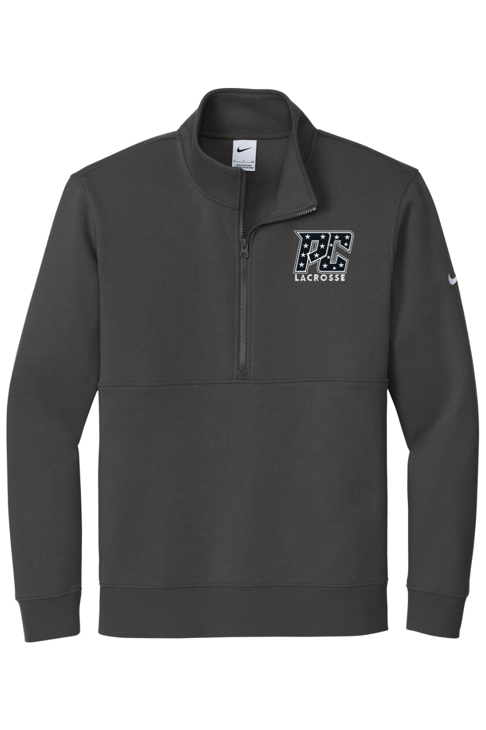 PC Lacrosse Embroidered Nike Club Fleece Sleeve Swoosh 1/2-Zip Signature Lacrosse