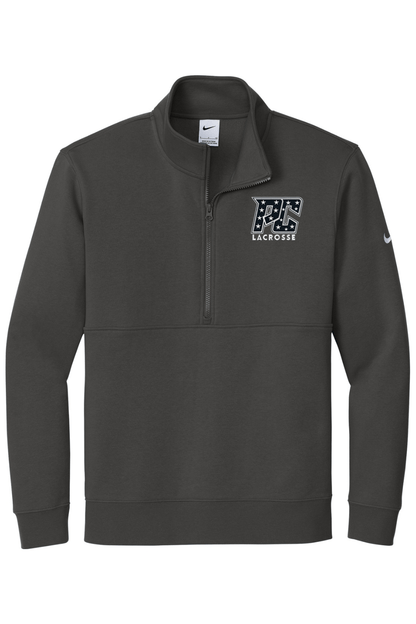 PC Lacrosse Embroidered Nike Club Fleece Sleeve Swoosh 1/2-Zip Signature Lacrosse