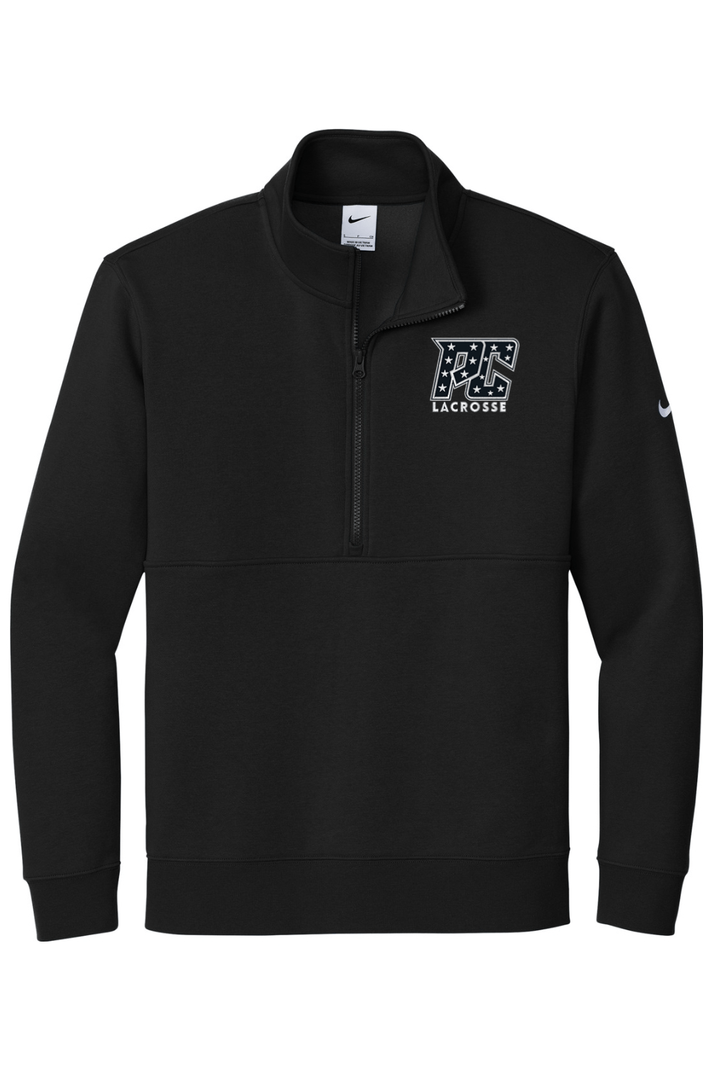 PC Lacrosse Embroidered Nike Club Fleece Sleeve Swoosh 1/2-Zip Signature Lacrosse