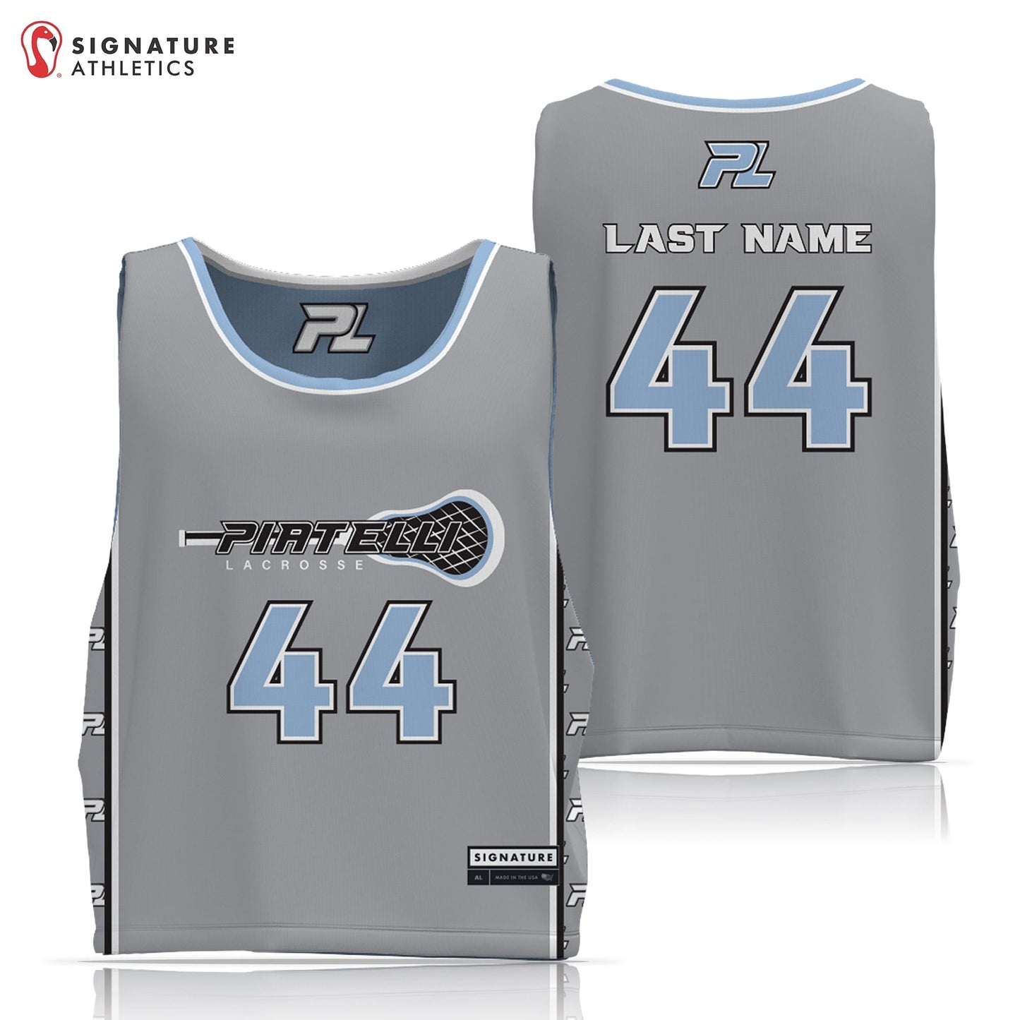 Piatelli Lacrosse Men's Player Reversible Game Pinnie Signature Lacrosse