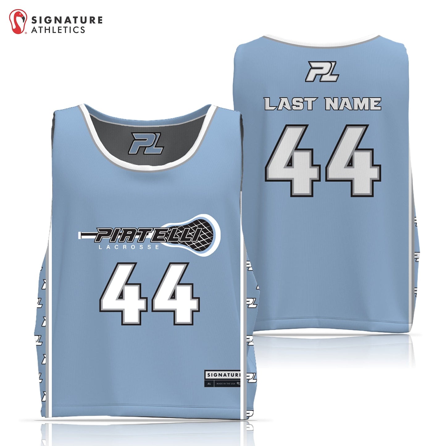 Piatelli Lacrosse Men's Player Reversible Game Pinnie Signature Lacrosse