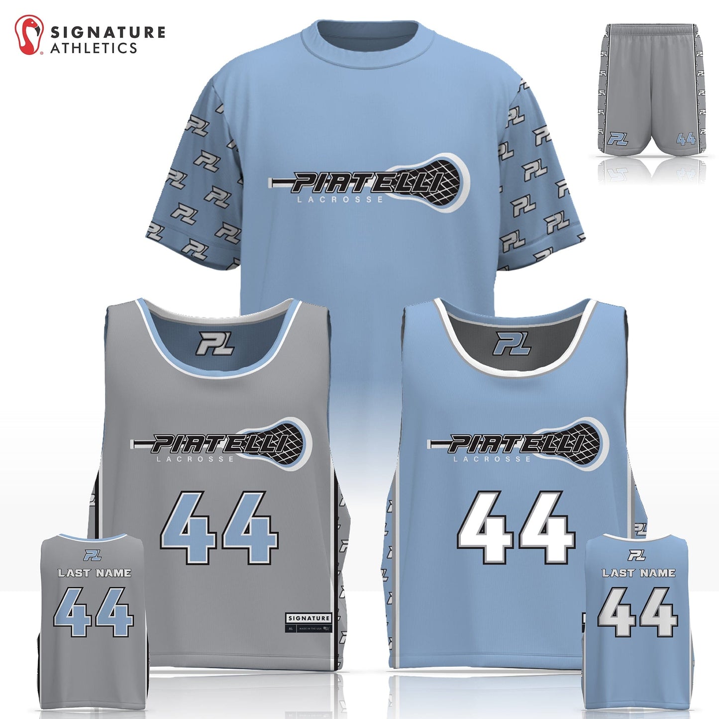 Piatelli Lacrosse RIP IT Men's 3 Piece Player Game Package: Pioneer 2028 White Team (LUCAS) Signature Lacrosse