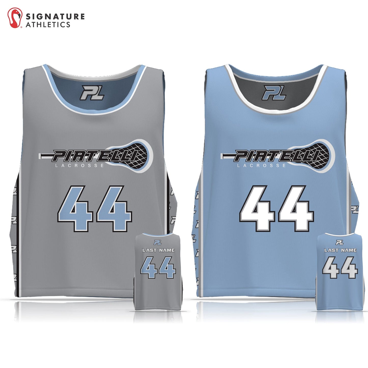 Piatelli Lacrosse RIP IT Men's Player Reversible Game Pinnie: Pioneer 2028 Green Team (VERDE) Signature Lacrosse