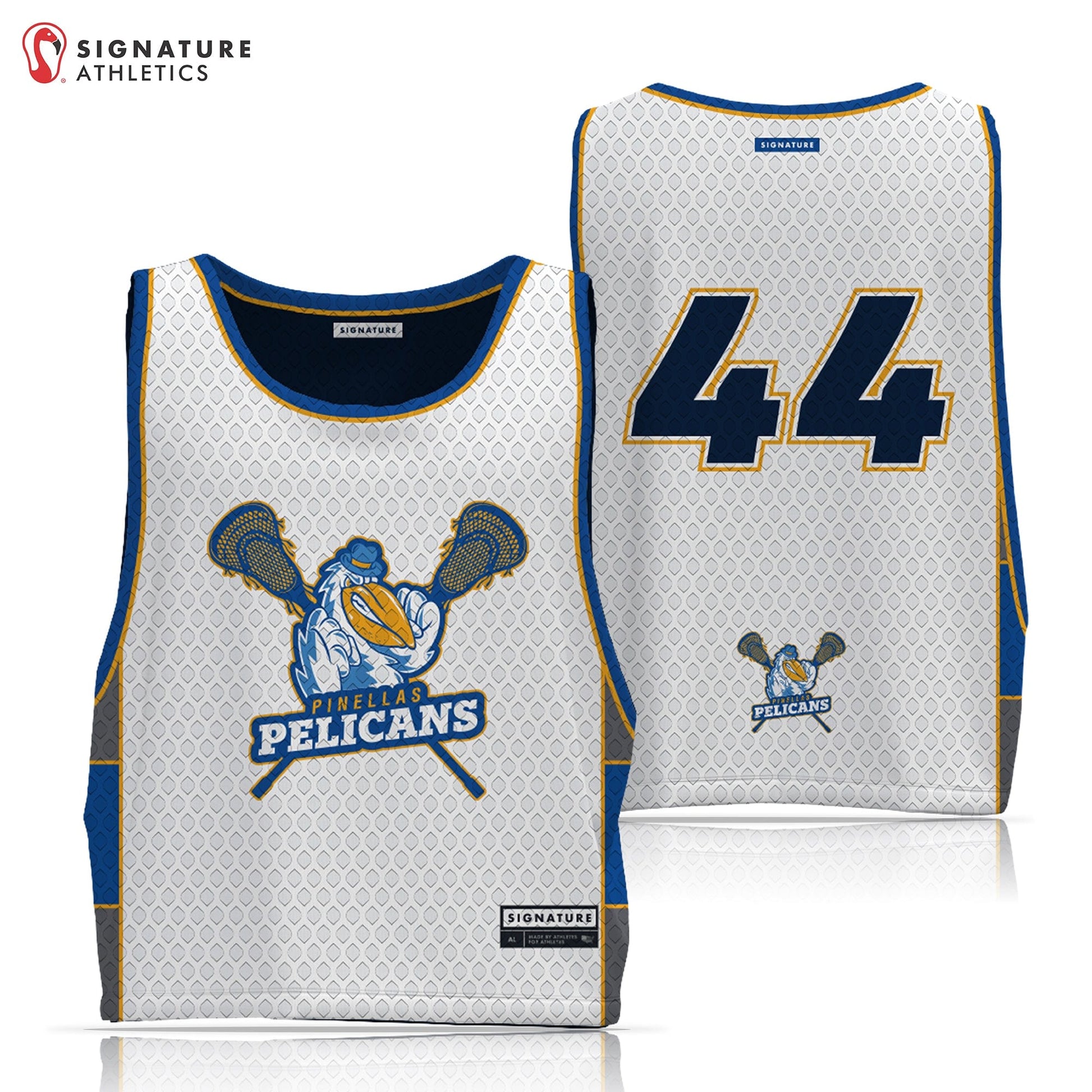 Pinellas Pelicans Men's Reversible Game Pinnie Signature Lacrosse