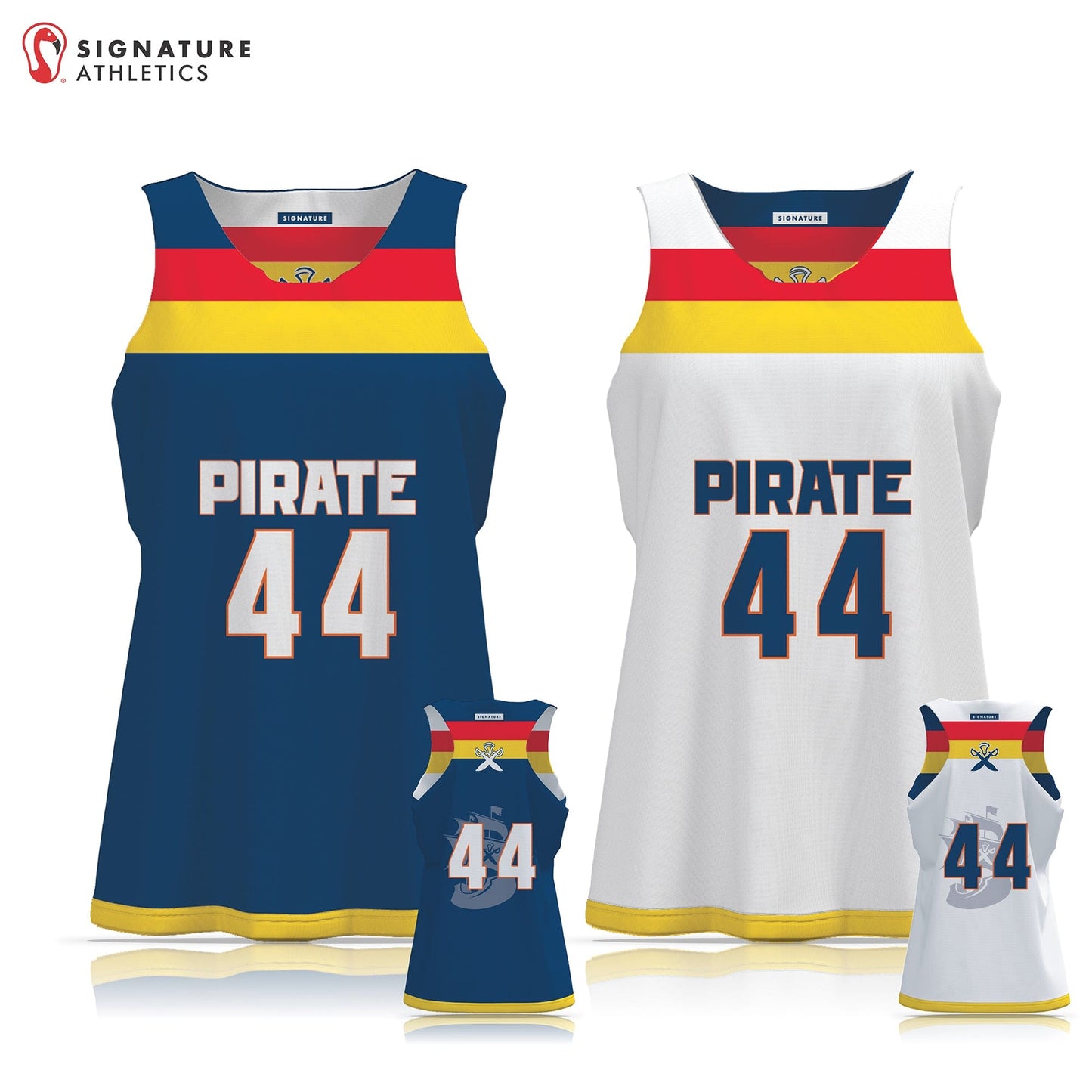 Pirate Lacrosse Women's Reversible Game Pinnie: Pirate Signature Lacrosse