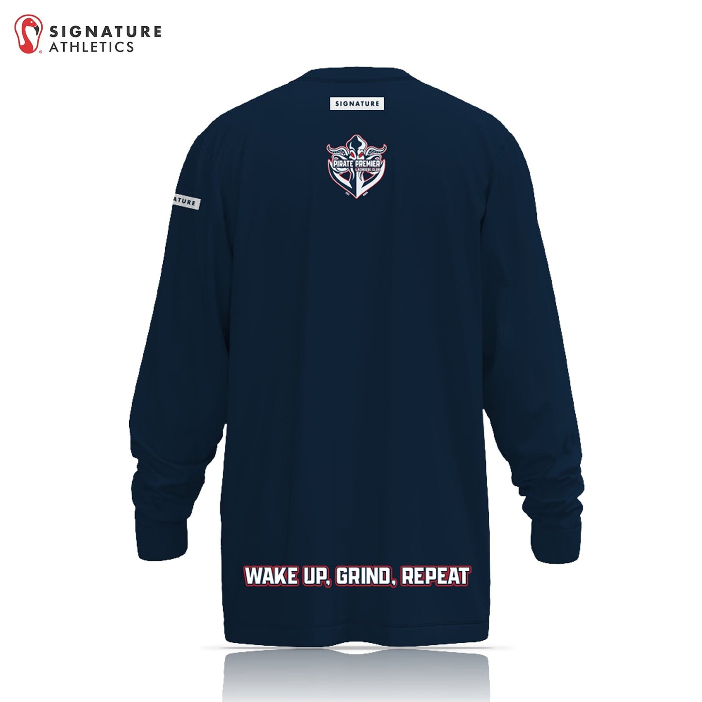 Pirate Premier Women's Navy Long Sleeve Tech Tee Signature Lacrosse
