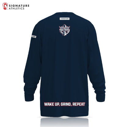 Pirate Premier Women's Navy Long Sleeve Tech Tee Signature Lacrosse