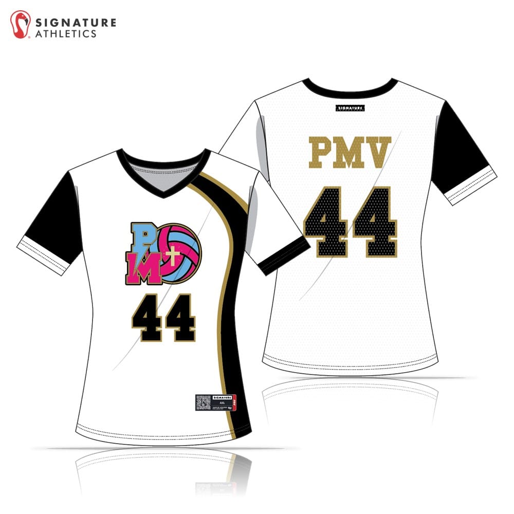 PMV Women's White Moon Short Sleeve Jersey: Beginner & Immediate Signature Lacrosse