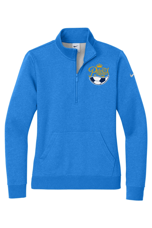 Police Athletic Embroidered Nike Ladies Club Fleece Sleeve Swoosh 1/2-Zip Signature Lacrosse