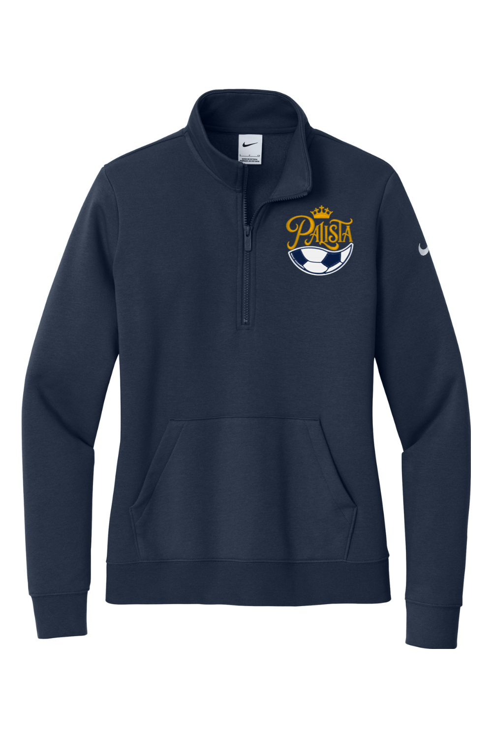 Police Athletic Embroidered Nike Ladies Club Fleece Sleeve Swoosh 1/2-Zip Signature Lacrosse