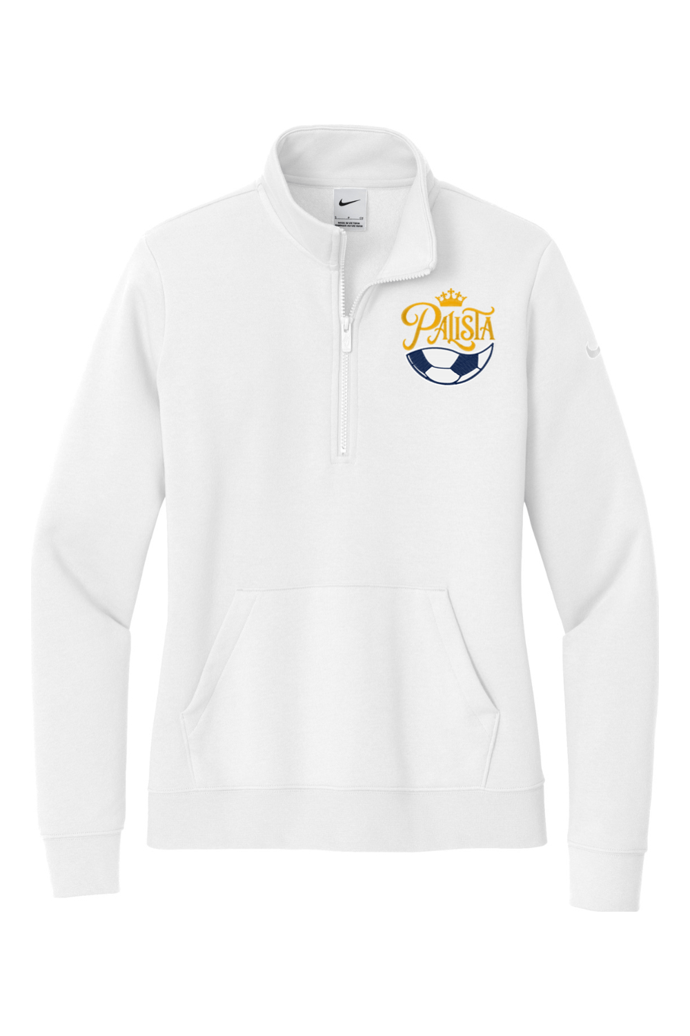 Police Athletic Embroidered Nike Ladies Club Fleece Sleeve Swoosh 1/2-Zip Signature Lacrosse