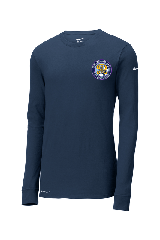 Police Athletic Nike Dri-FIT Cotton/Poly Long Sleeve Tee Signature Lacrosse