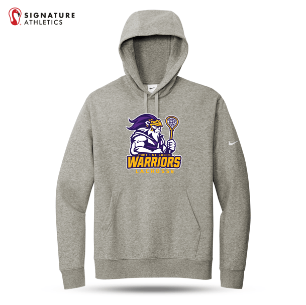 Port St Lucie Lacrosse Men's Nike Club Fleece Sleeve Swoosh Pullover Hoodie Signature Lacrosse