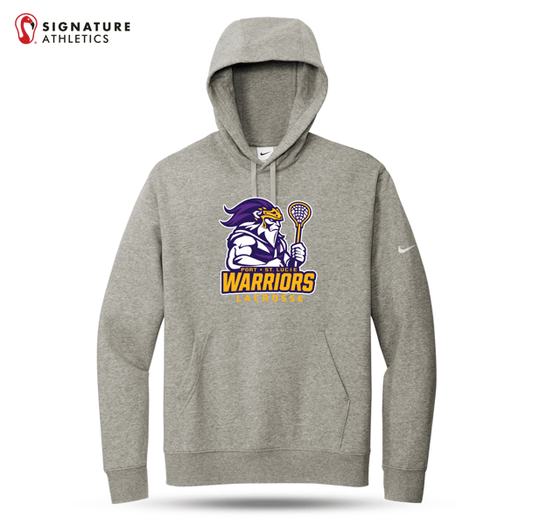 Port St Lucie Lacrosse Men's Nike Club Fleece Sleeve Swoosh Pullover Hoodie Signature Lacrosse