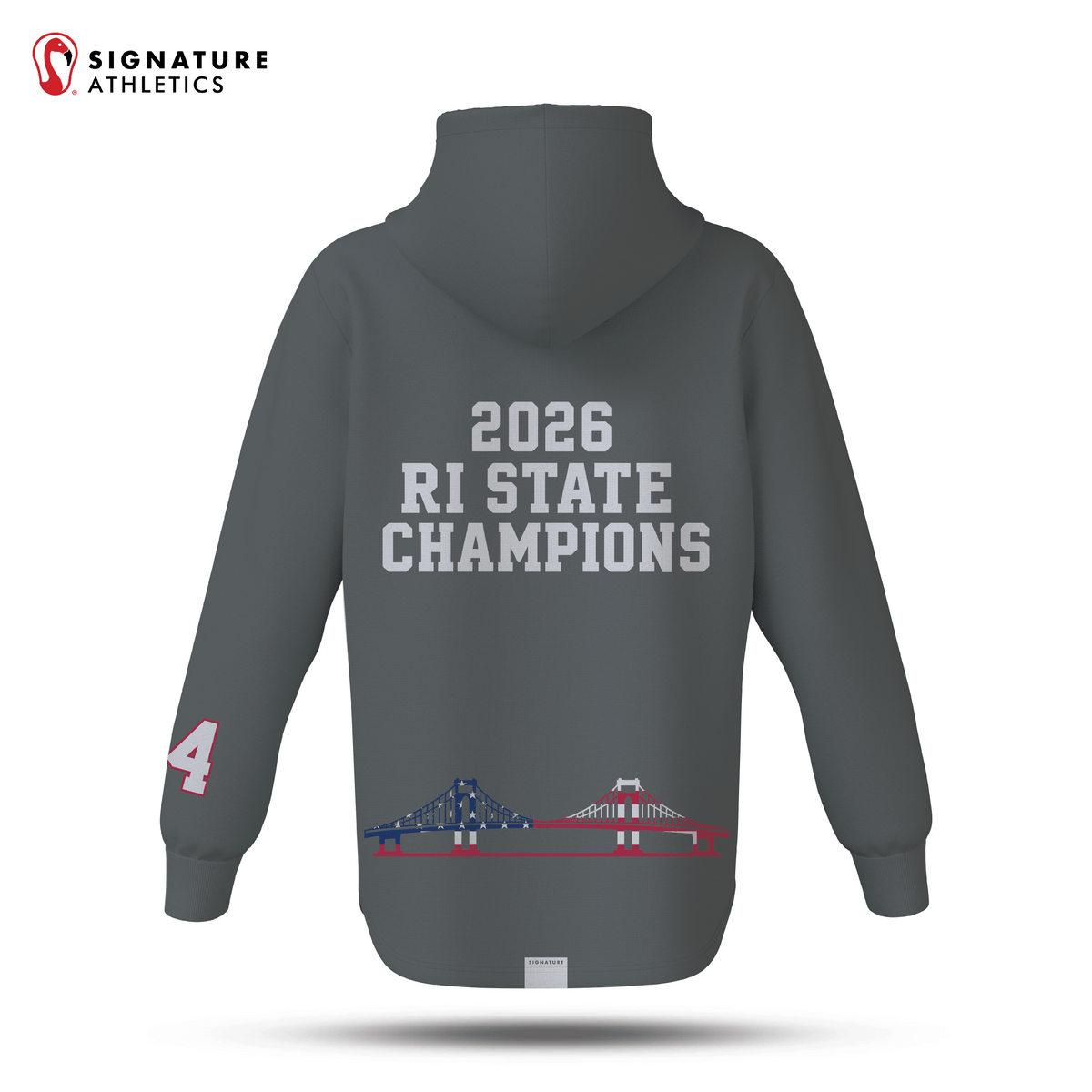 Portsmouth Youth Lacrosse Men's Pro Dye Sub Scuba Hoodie Signature Lacrosse
