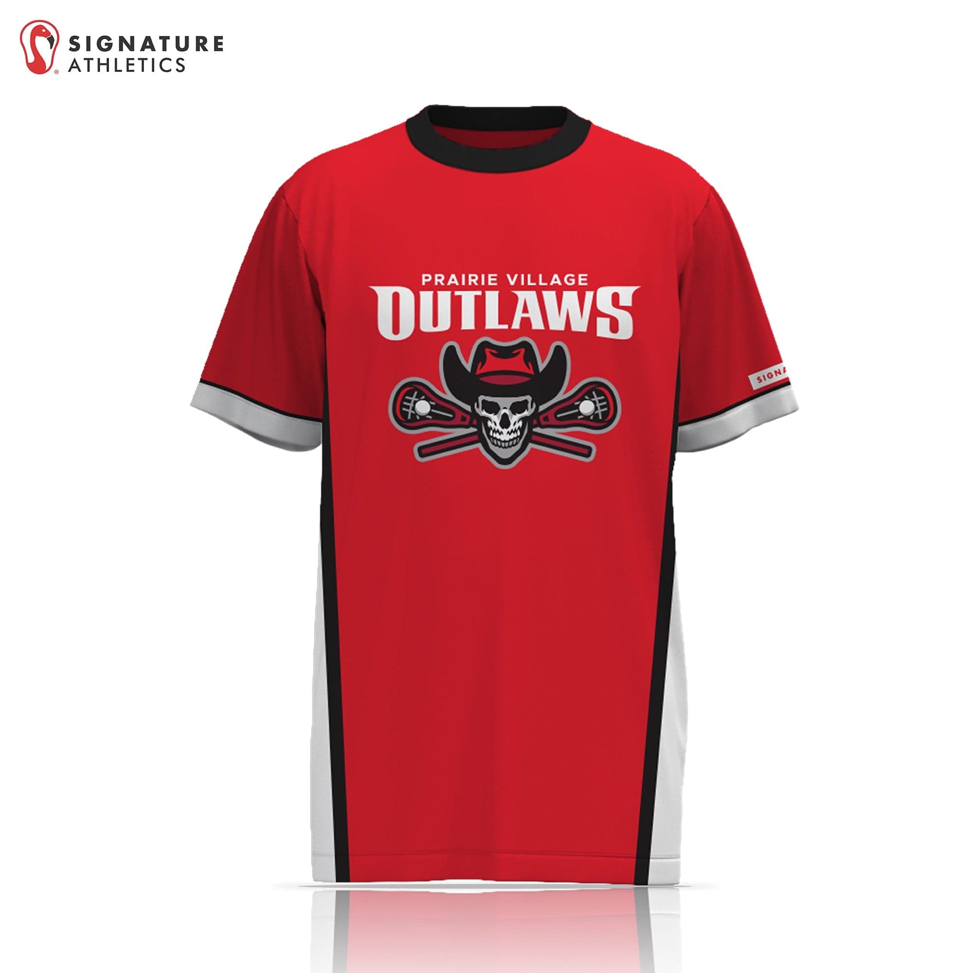 Prairie Village Boys Player Short Sleeve Shooting Shirt: 8th Signature Lacrosse