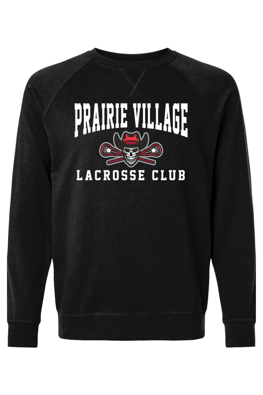 Prairie Village Girls Lacrosse Adult Heavyweight Raglan Long Sleeve Signature Lacrosse