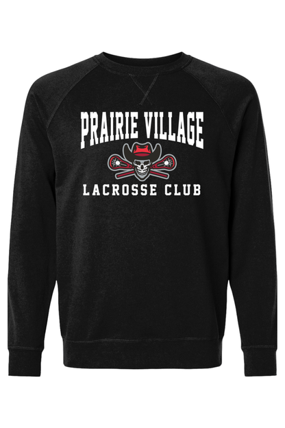Prairie Village Girls Lacrosse Adult Heavyweight Raglan Long Sleeve Signature Lacrosse