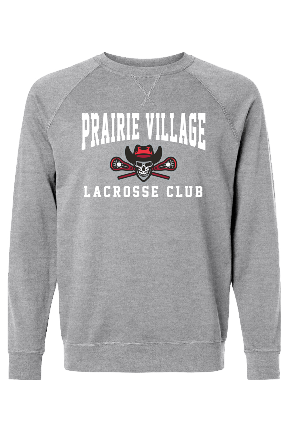 Prairie Village Girls Lacrosse Adult Heavyweight Raglan Long Sleeve Signature Lacrosse