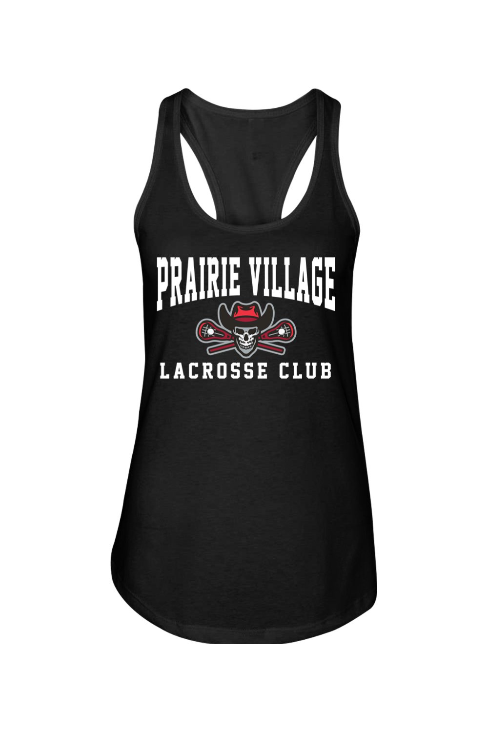 Prairie Village Girls Lacrosse Adult Women's Tank Top Racerback Tank Signature Lacrosse