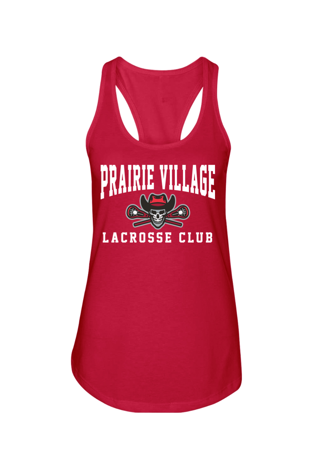 Prairie Village Girls Lacrosse Adult Women's Tank Top Racerback Tank Signature Lacrosse