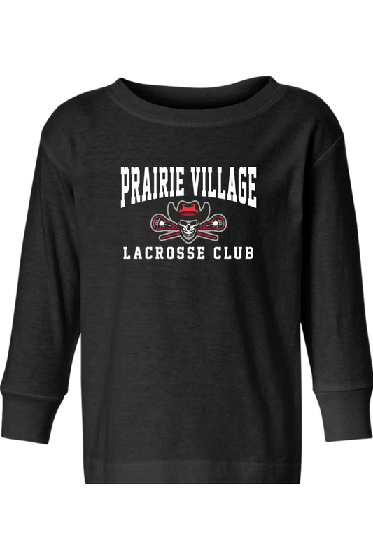 Prairie Village Girls Lacrosse Toddler Long Sleeve T-Shirt Signature Lacrosse