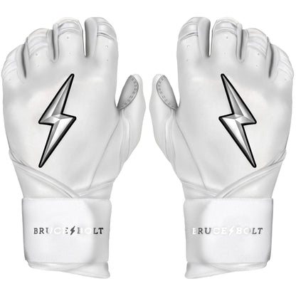 Bruce Bolt Premium Pro Chrome Series Long Cuff Batting Gloves