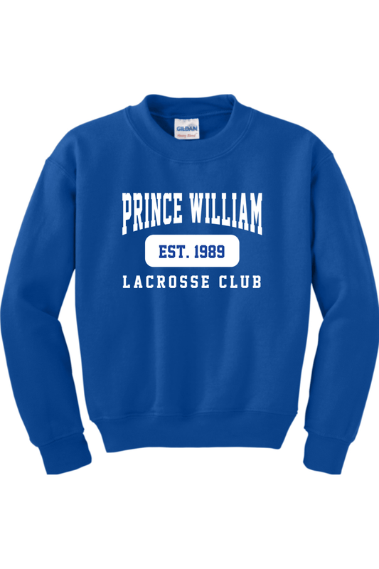 Prince William LC Club Youth Sweatshirt Signature Lacrosse