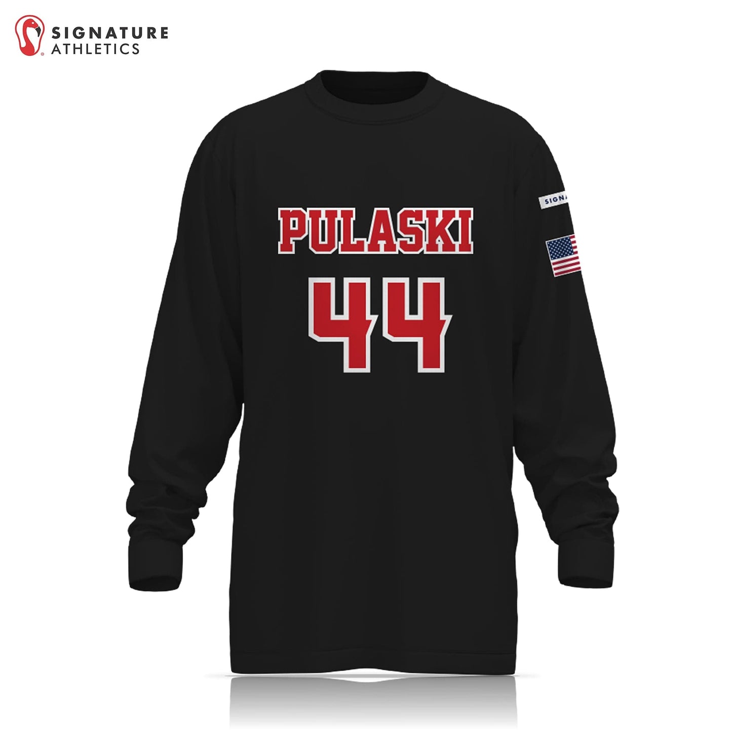 Pulaski Lacrosse Men's Player Long Sleeve Shooting Shirt: 12U Signature Lacrosse