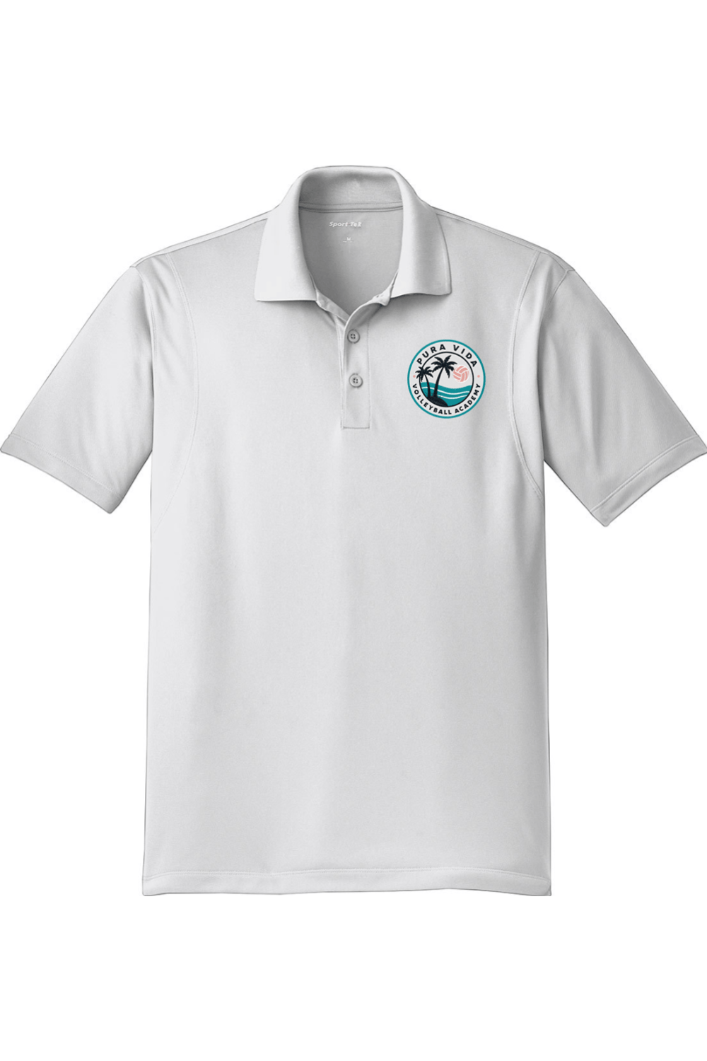 Pura Vida Volleyball Adult Embroidered Athletic Polo Signature Lacrosse