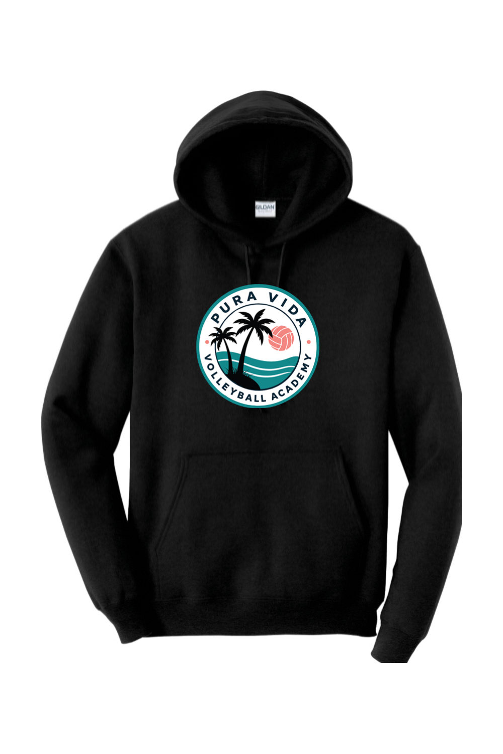 Pura Vida Volleyball Adult Heavyweight Hoodie Signature Lacrosse