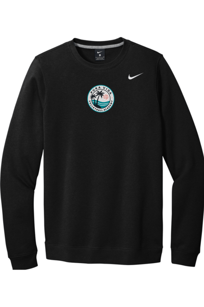 Pura Vida Volleyball Embroidered Nike Club Fleece Crew Signature Lacrosse