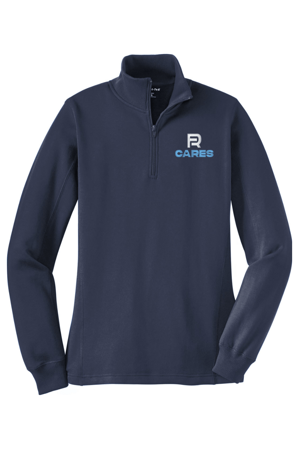 R2Cares Baseball Adult Women's Embroidered Quarter-Zip Pullover Signature Lacrosse