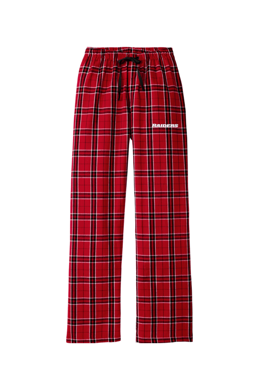 Raiders Baseball Adult Women's Flannel Plaid Pants Signature Lacrosse