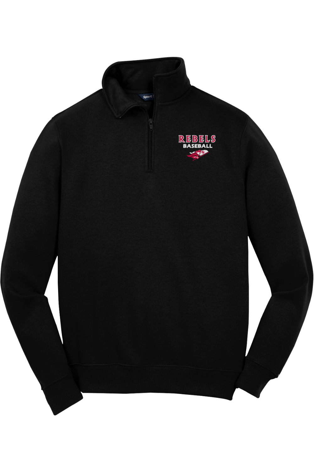 Rebels Baseball Adult Embroidered Quarter-Zip Pullover Signature Lacrosse